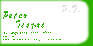 peter tiszai business card